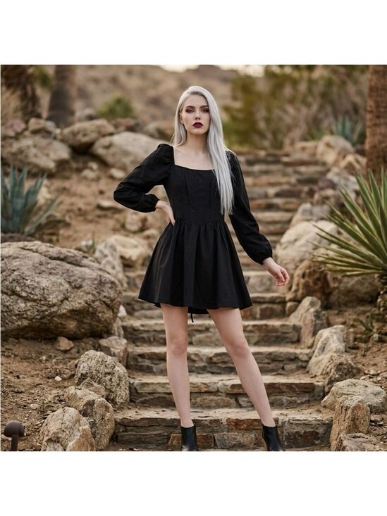 Scarlet Darkness Dresses & Skirts - Elegant Black Long Sleeve Dress